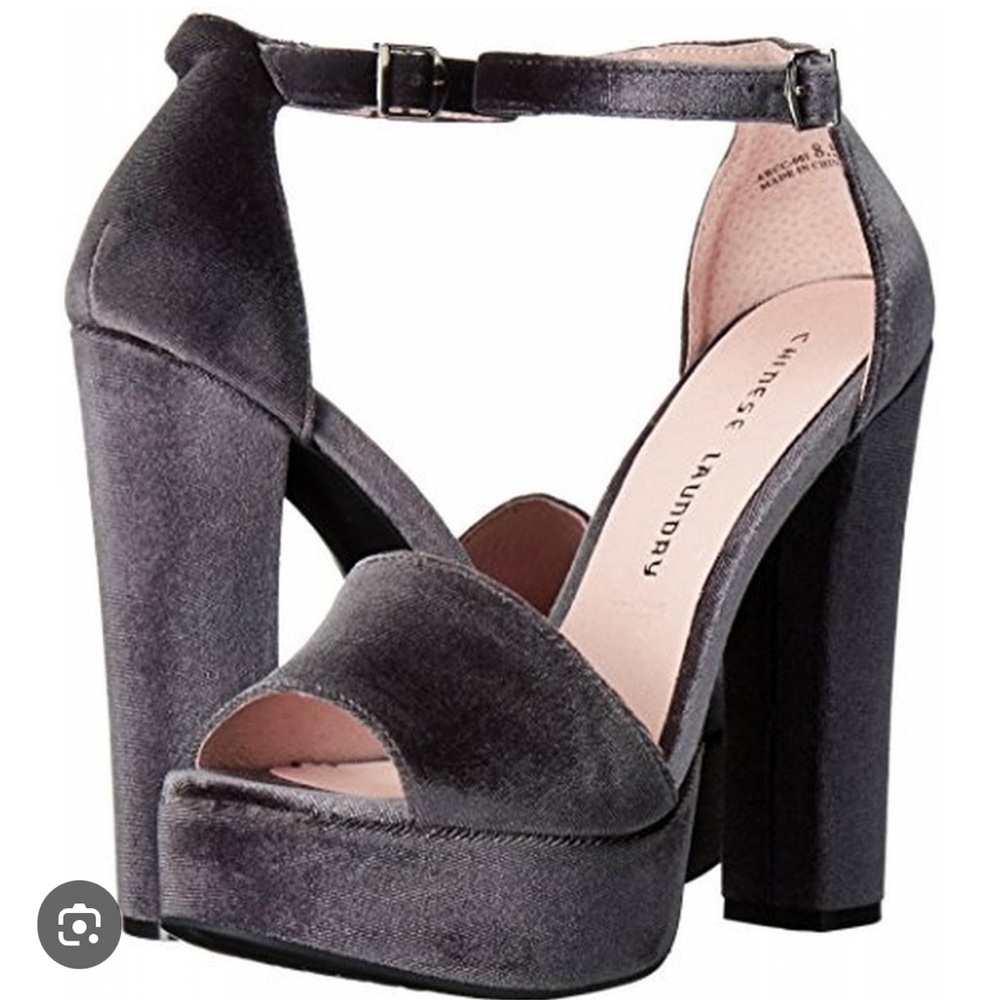 Chinese Laundry Women's Platform Heels - Ace Style - Smoke Gray - 8.5